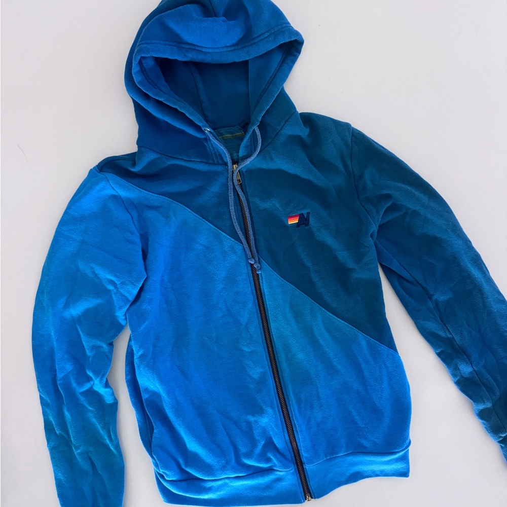 Aviator Nation wonen’s color block zipped hoodie